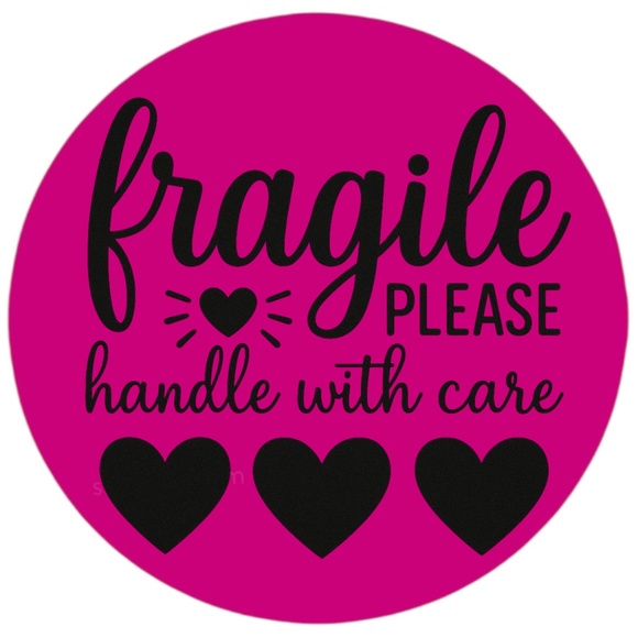 Fragile Handle With Care Stickers – 2" Round Labels – 100 PCS – 15 Color Options - Picture 12 of 15